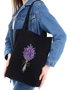 Zoozie Bags Bolso de Mano de Algodón Negro 35x40x8 cm